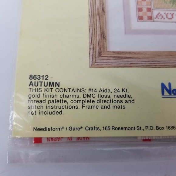 Charmables Counted Cross Stitch Kit Autumn Apple Tree 86312 Fall 1991 USA NEW - Picture 4 of 5